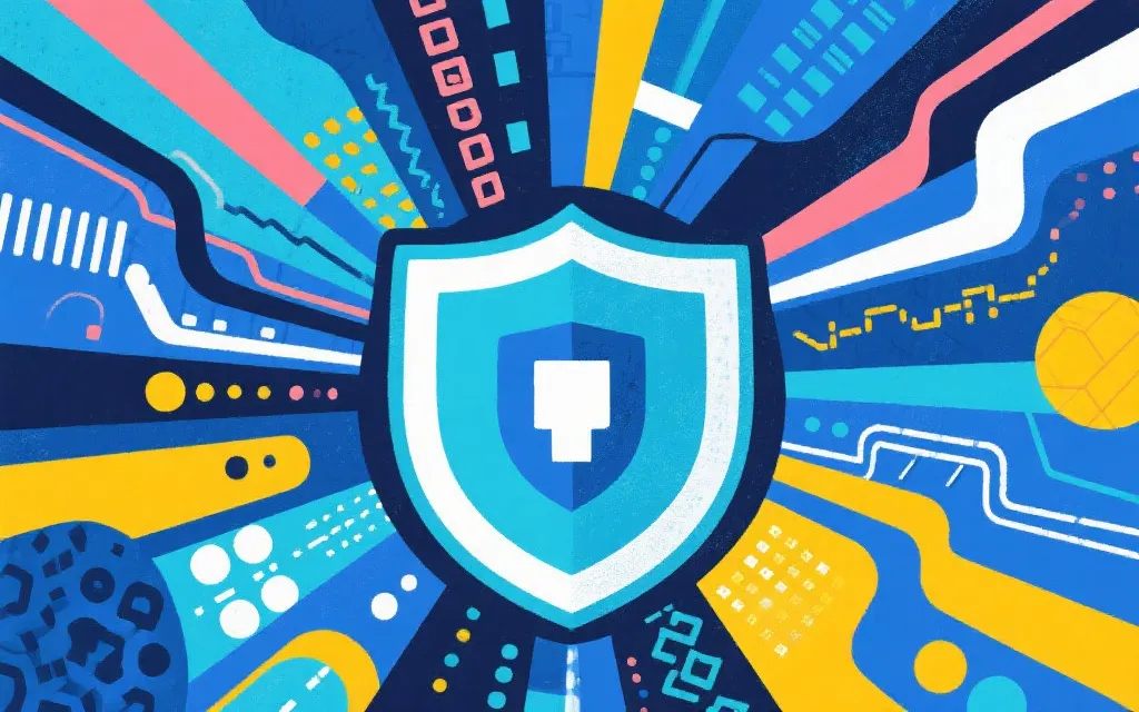 信息安全与隐私保护场景插画